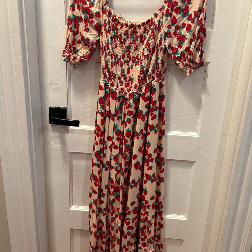Betsey Johnson Strawberry Maxi Dress